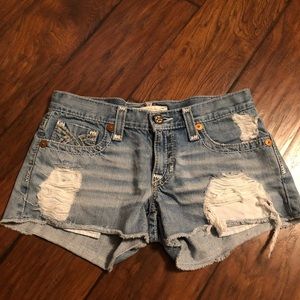 Big Star distressed shorts!